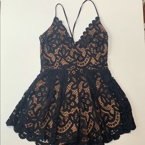 Black Lace Romper